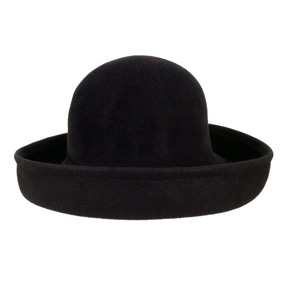 Eric Javits Accessories - ERIC JAVITS Vintage Packable Black Wool Hat OS